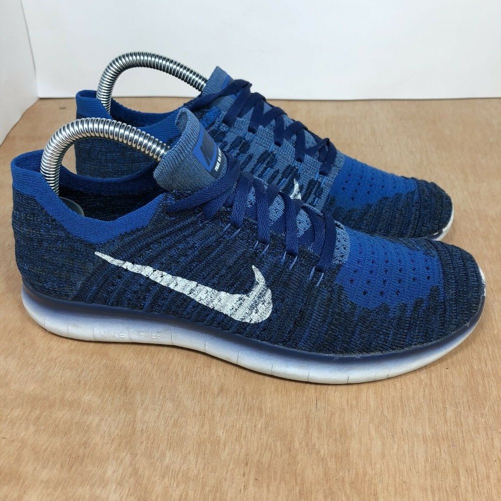 Nike Free Run Flyknit Coastal Blue Shoes sz 8.5